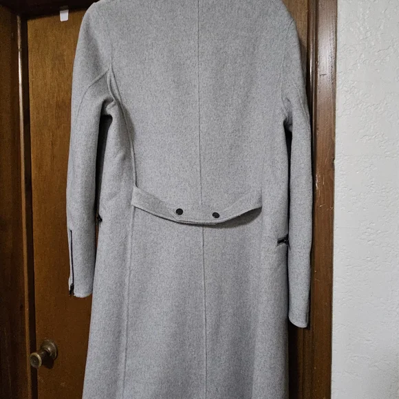 Belle & Bloom Grey Wool Blend Moto Coat - Picture 7 of 7